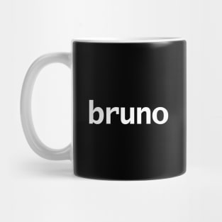 Bruno Minimal Typography White Text Mug